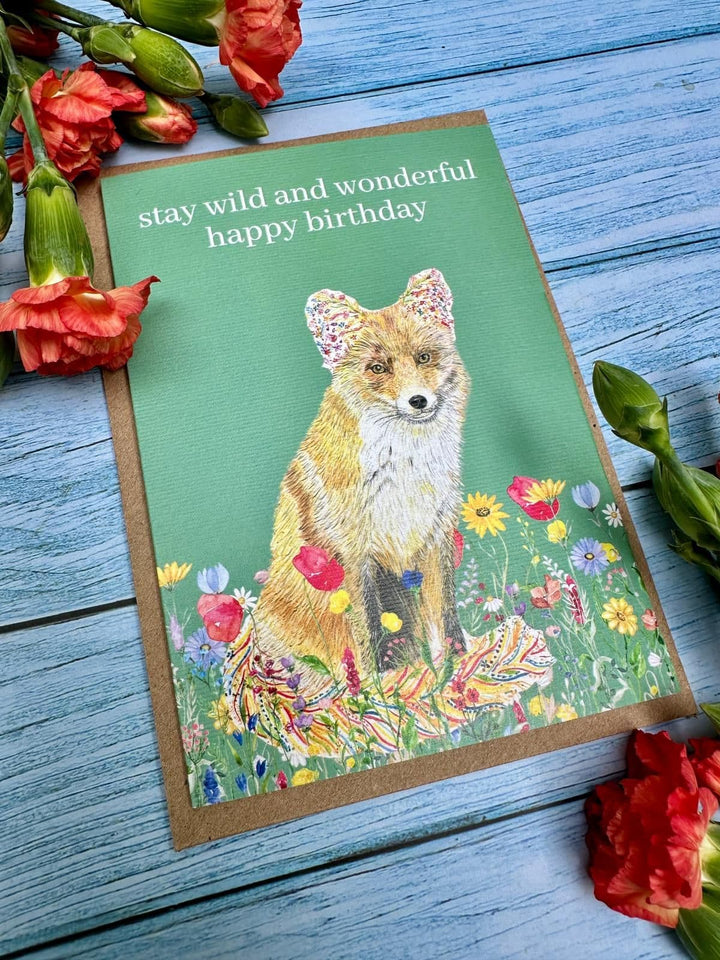 STAY WILD AND WONDERFUL FOX ECO CARD