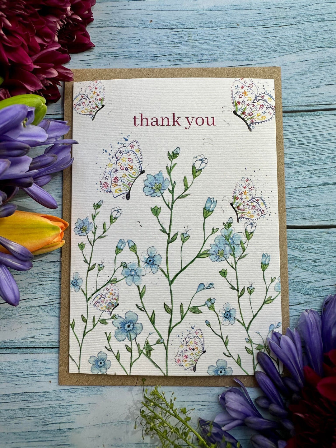 THANK YOU FORGET ME NOTS ECO CARD