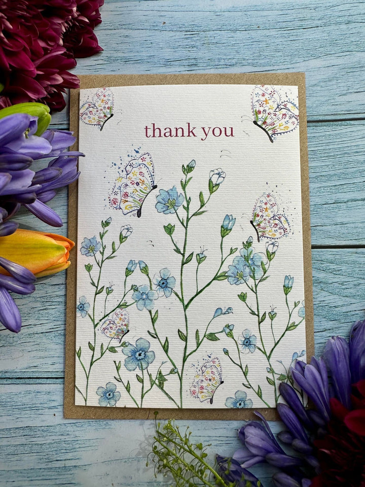 THANK YOU FORGET ME NOTS ECO CARD