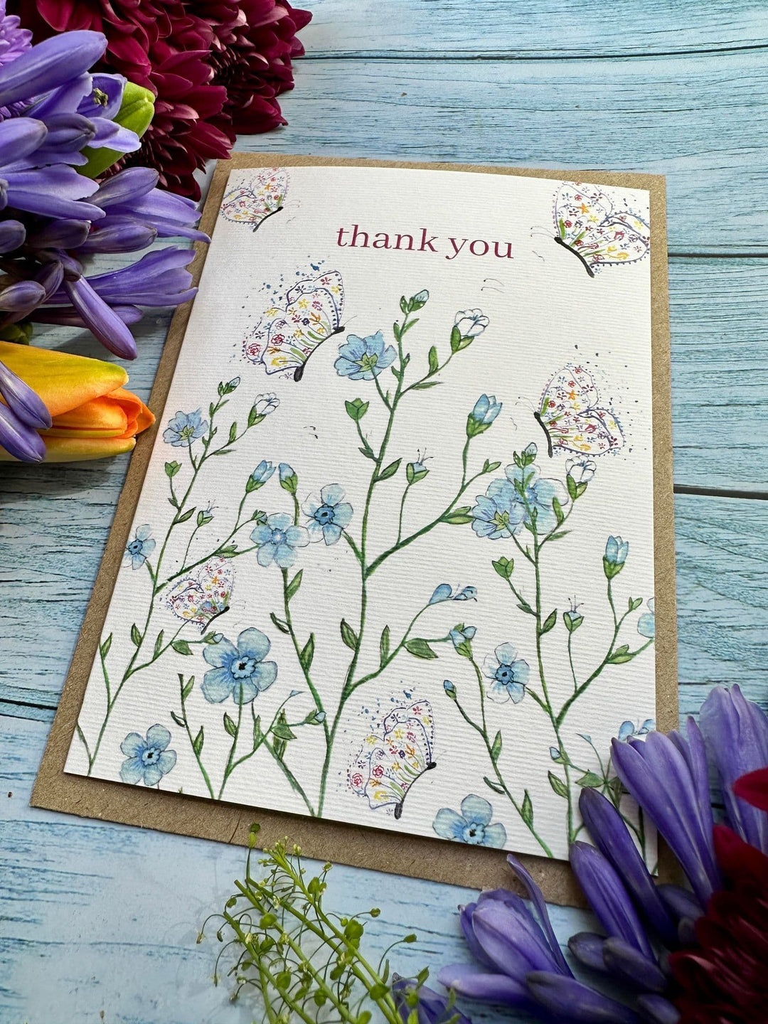 THANK YOU FORGET ME NOTS ECO CARD