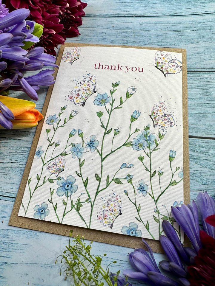 THANK YOU FORGET ME NOTS ECO CARD