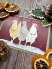 THREE FRENCH HENS CHRISTMAS ECO CARD
