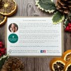 THREE FRENCH HENS CHRISTMAS ECO CARD