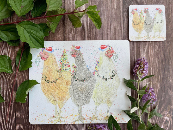 THREE FRENCH HENS LUXURY CORK PLACEMAT