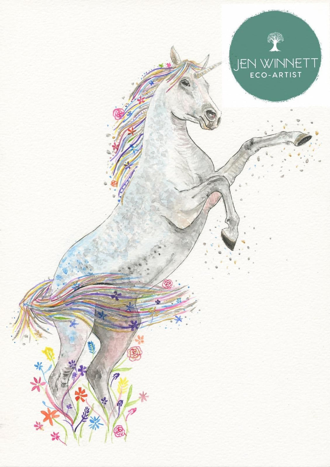 UNICORN - SIGNED PRINT - 'THOSE WHO DON'T BELIEVE IN MAGIC WILL NEVER FIND IT'