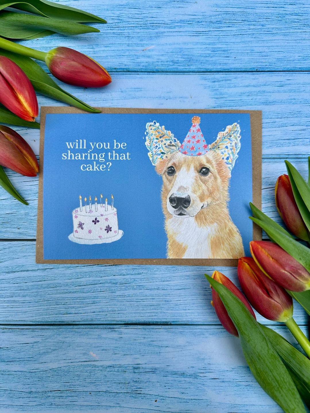 WILL YOU BE SHARING THAT CAKE? DOG ECO CARD