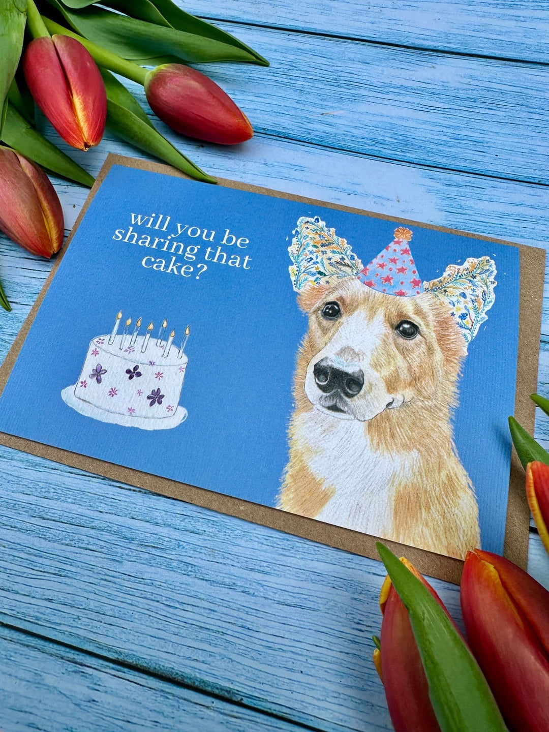WILL YOU BE SHARING THAT CAKE? DOG ECO CARD