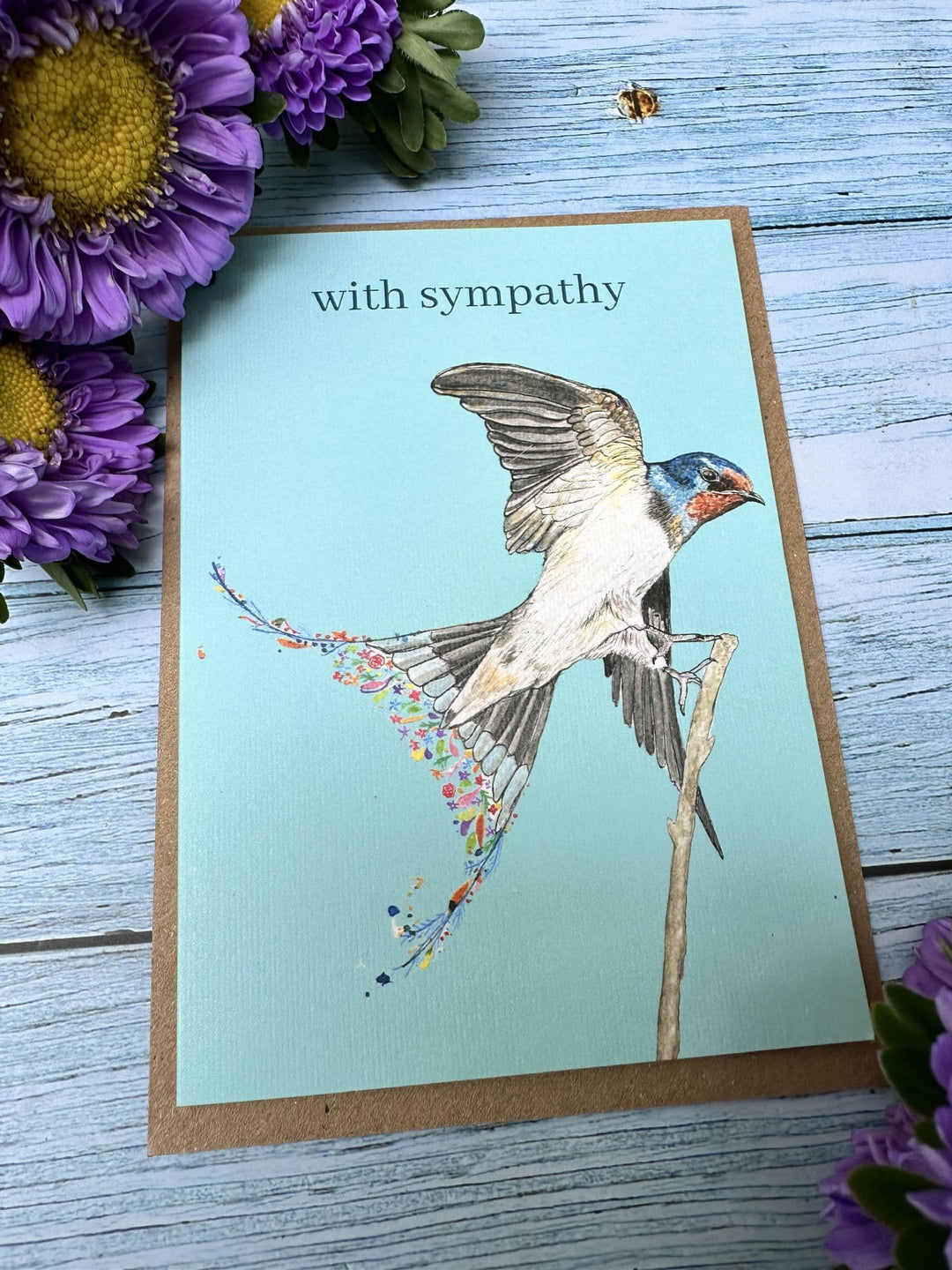 WITH SYMPATHY SWALLOW ECO CARD