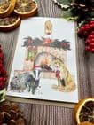 WOODLAND FIREPLACE CHRISTMAS ECO CARD