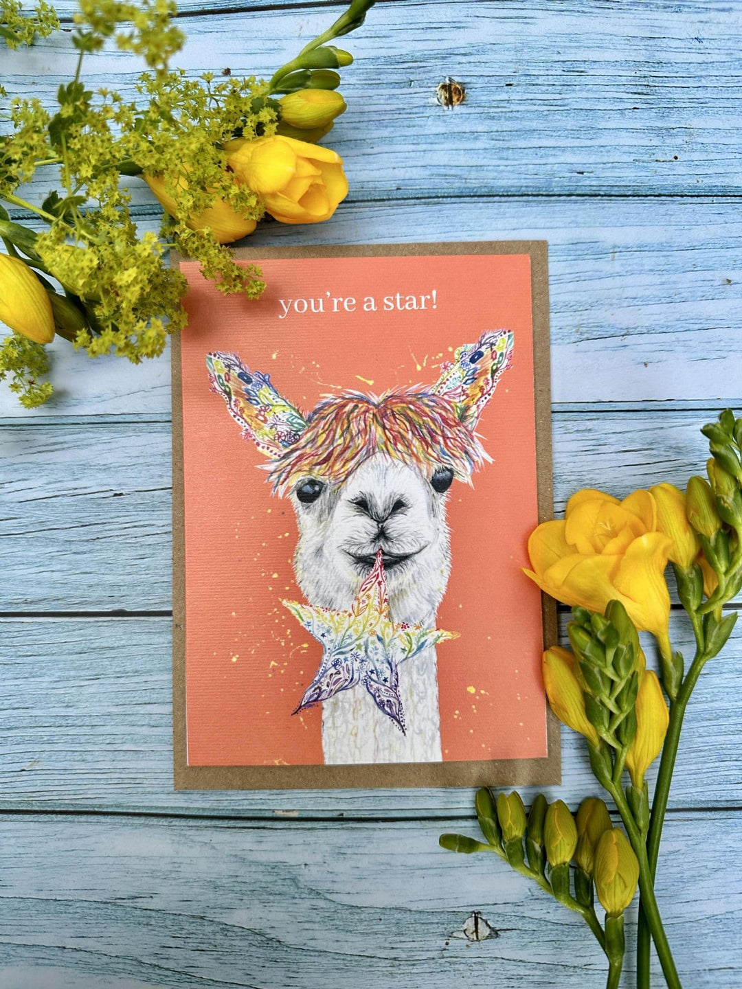 YOU'RE A STAR ECO CARD - ALPACA/LLAMA